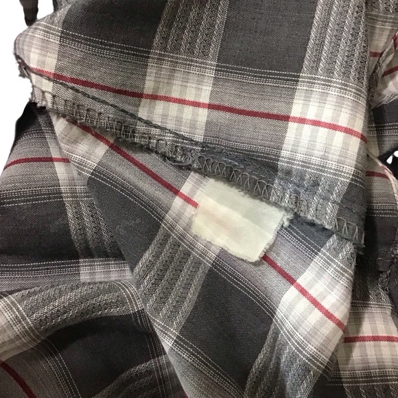 Vintage Levi's The Cowboys‎ Tailor Pearl Snap Gray Plaid Shirt M - Picture 8 of 8